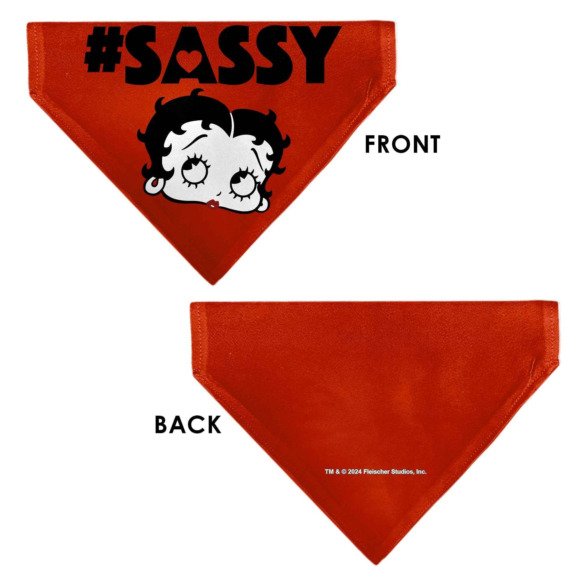 Pet Bandana - Betty Boop #SASSY Face Red/Black