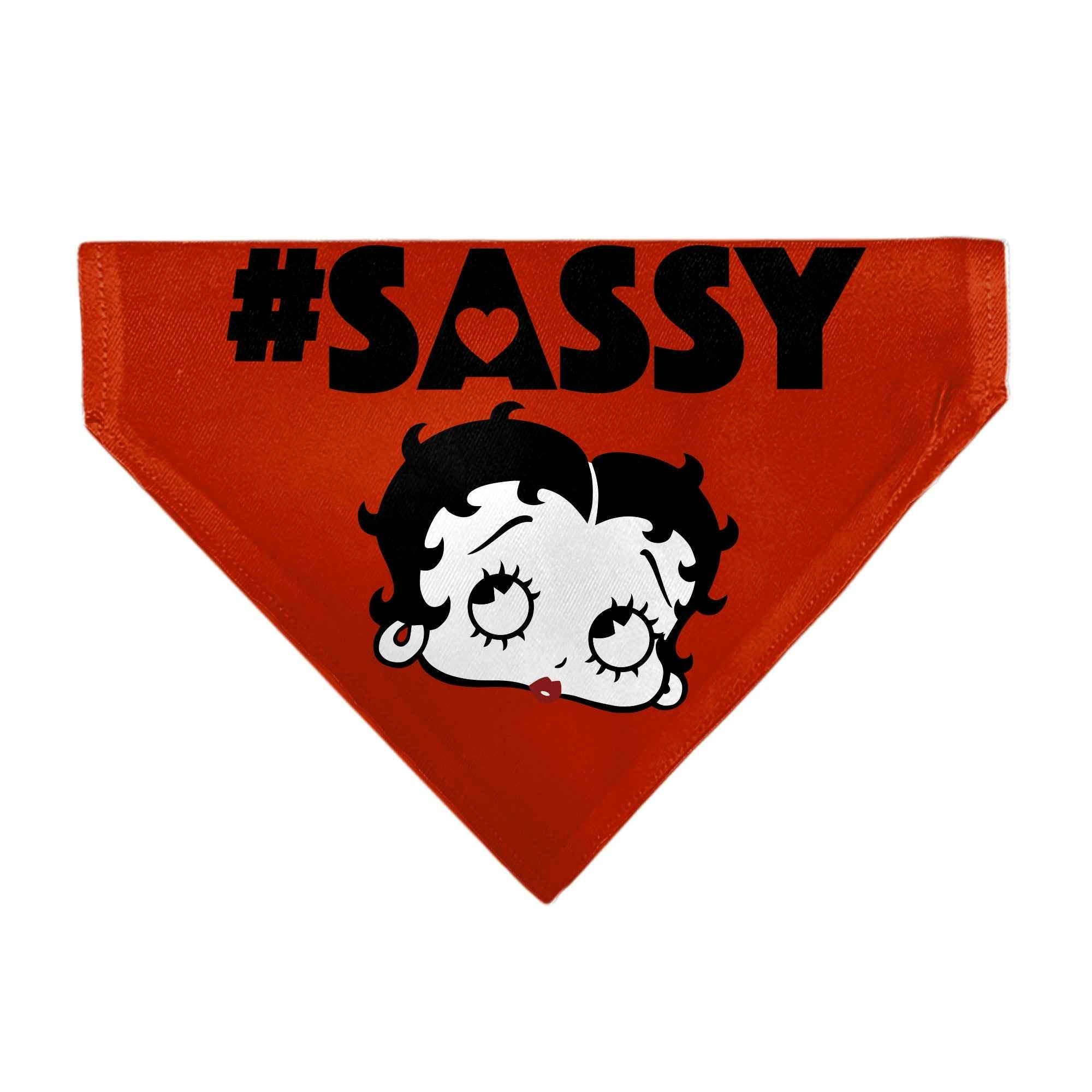 Pet Bandana - Betty Boop #SASSY Face Red/Black