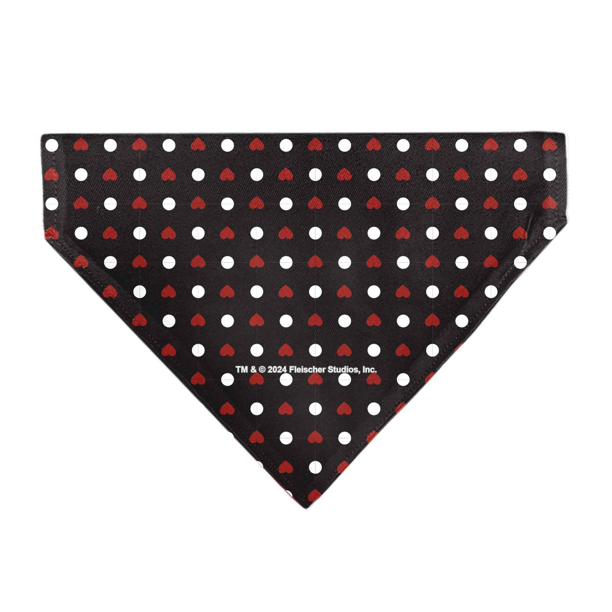 Pet Bandana - Betty Boop Hands on Knees Pose Heart Polka Dot Black/Red/White