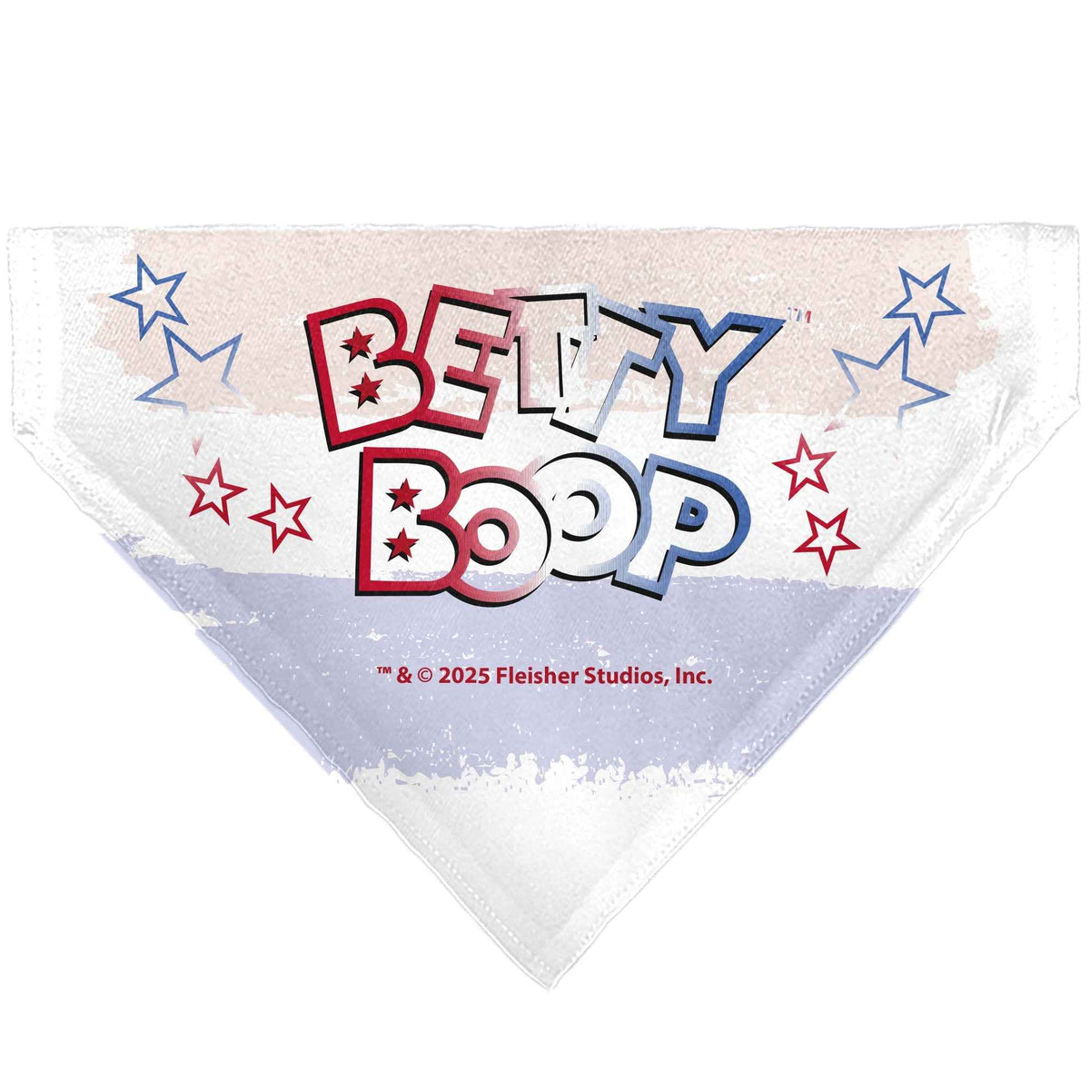 Pet Bandana - Betty Boop Americana Leg Kick Pose White/Red/Blue