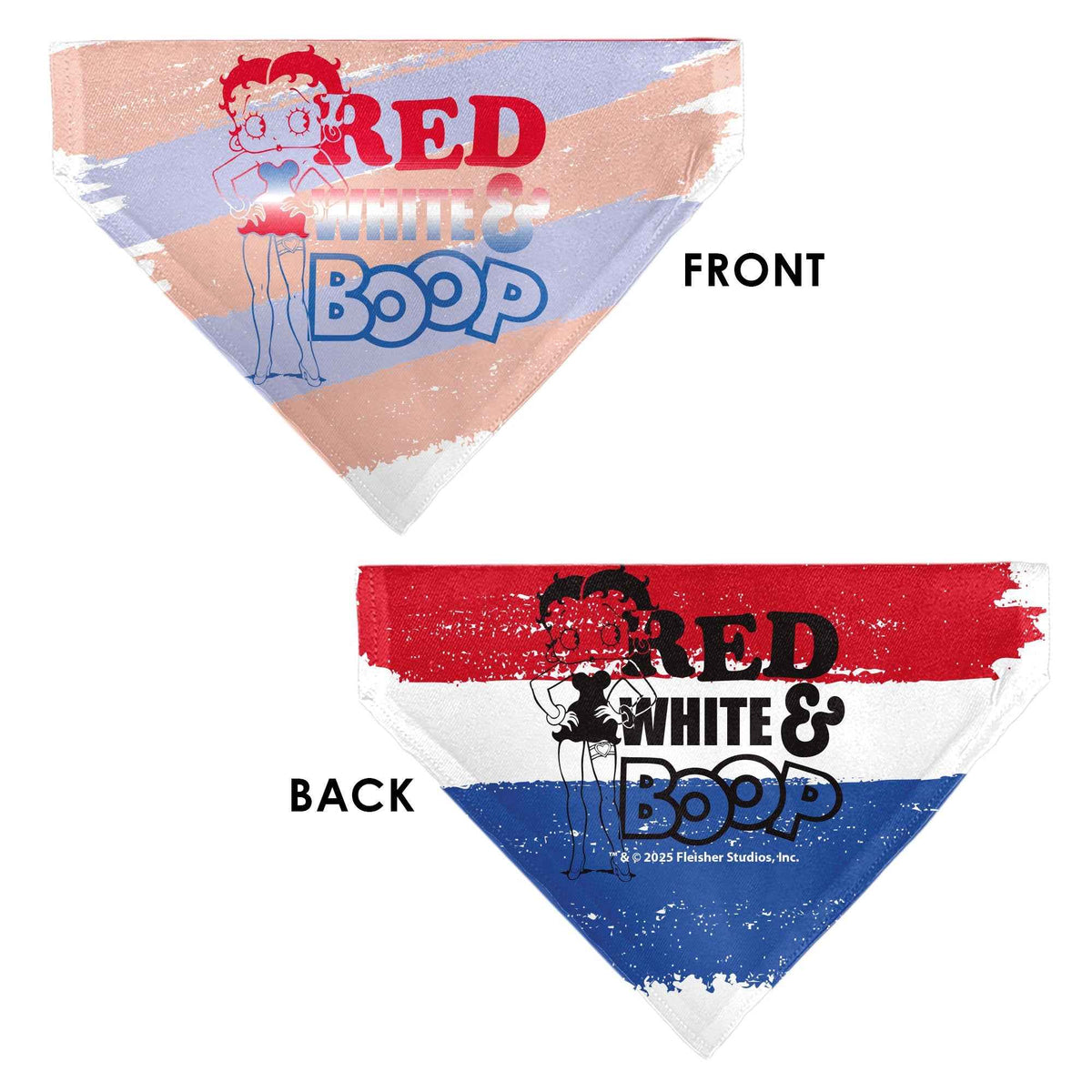 Pet Bandana - Betty Boop RED WHITE & BOOP Stripes Pose White/Red/Blue