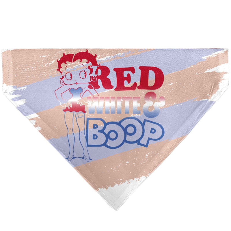 Pet Bandana - Betty Boop RED WHITE & BOOP Stripes Pose White/Red/Blue