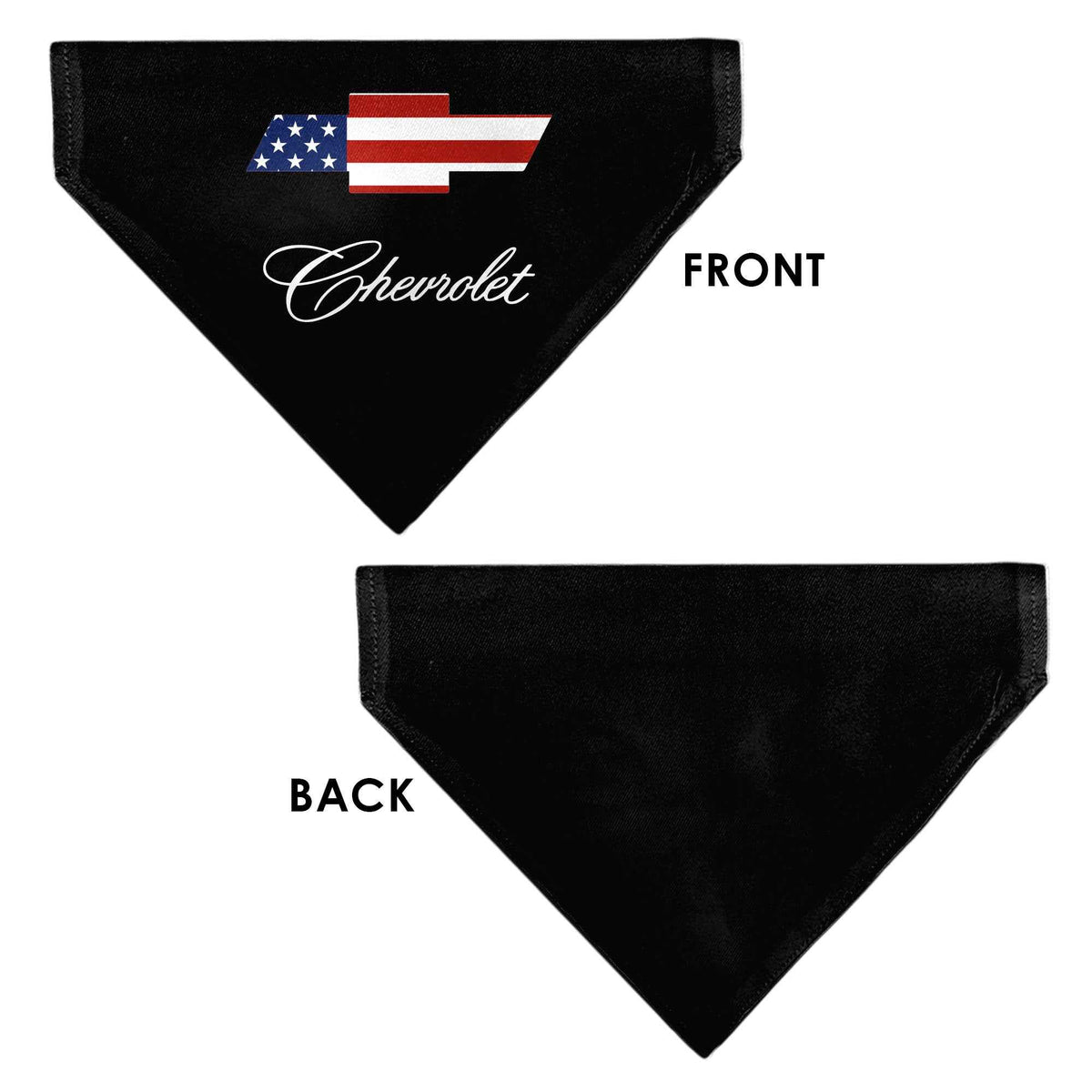 Pet Bandana - CHEVROLET Script and Americana Bowtie Black