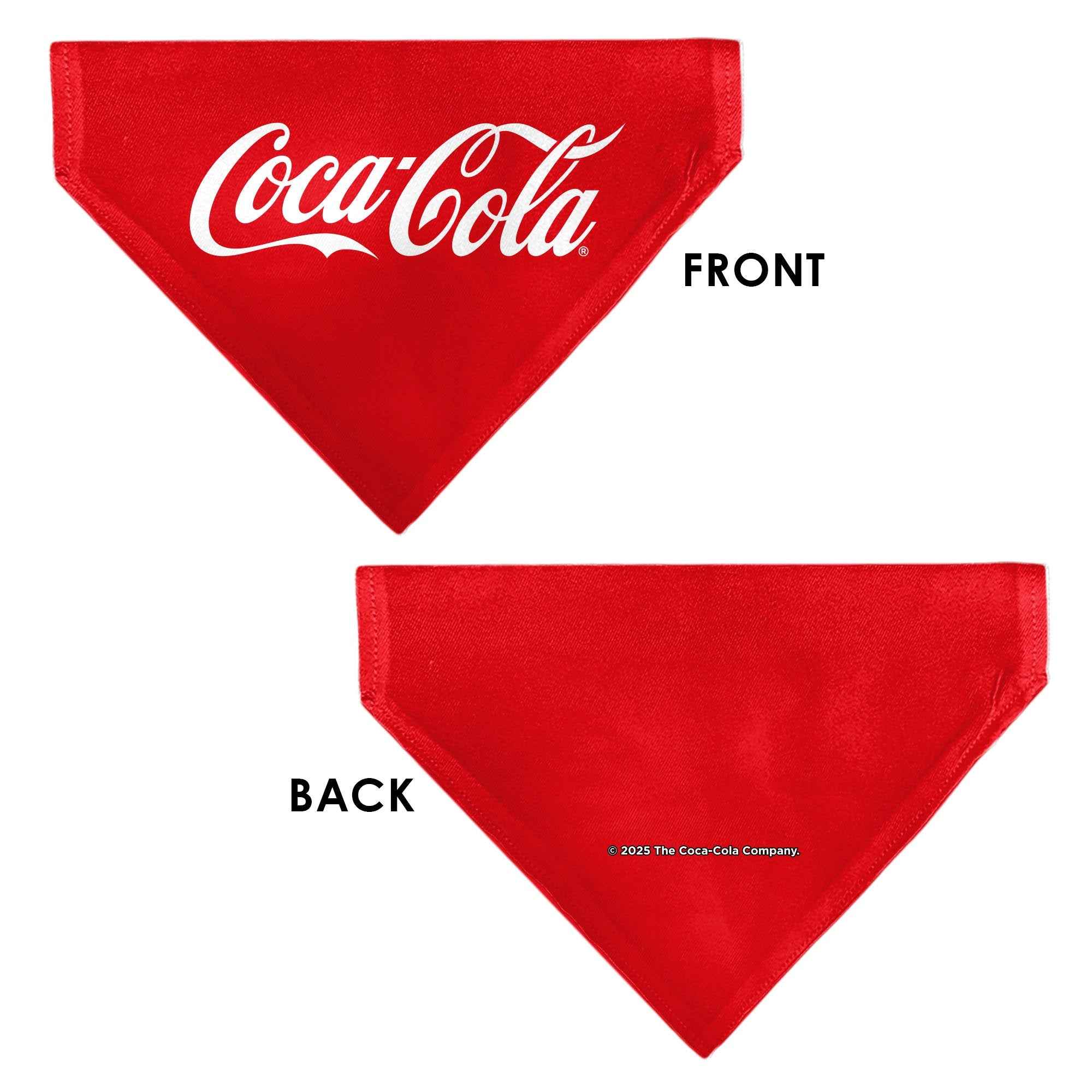 Buckle-Down Coca-Cola Script Logo Centered Red/White Over-the-Collar Dog Bandana