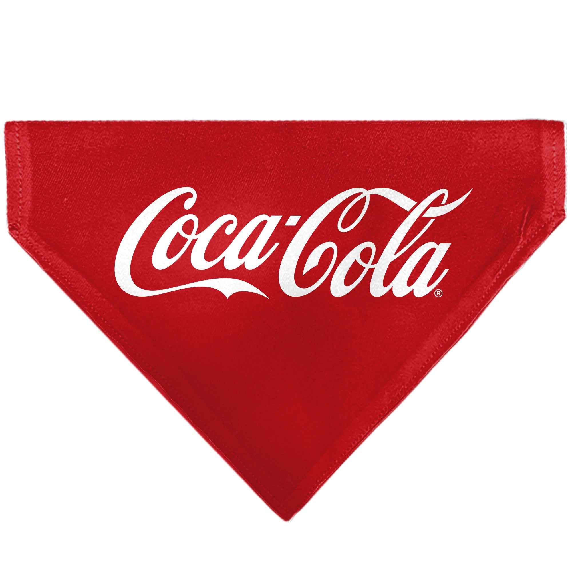 Buckle-Down Coca-Cola Script Logo Centered Red/White Over-the-Collar Dog Bandana