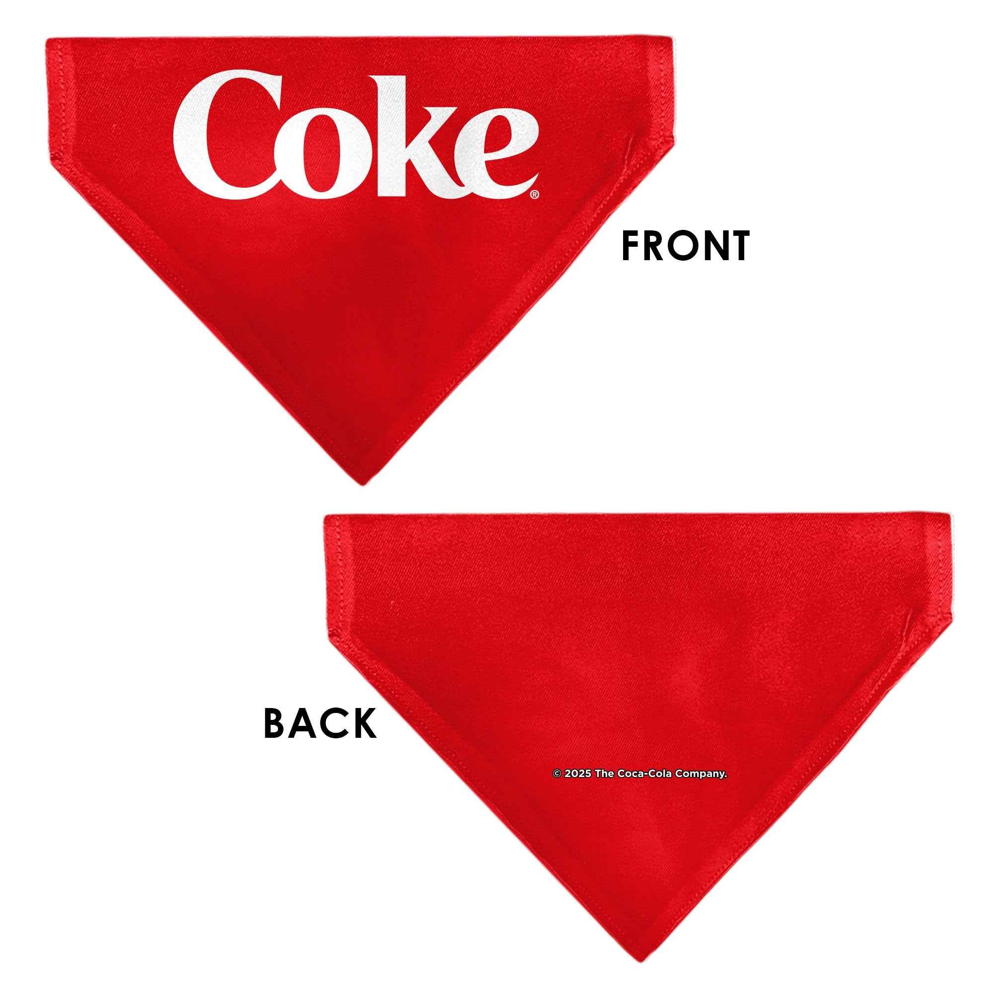 Buckle-Down Coca-Cola COKE Logo Centered Red/White Over-the-Collar Dog Bandana