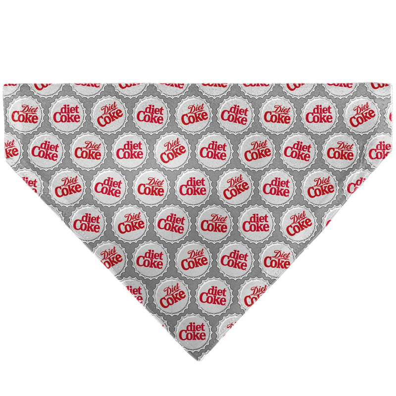 Buckle-Down Diet COKE Bottle Caps Scattered Grays/White/Red Over-the-Collar Dog Bandana