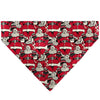 Pet Bandana - Coca-Cola Santa Claus Holiday Poses Stacked Red
