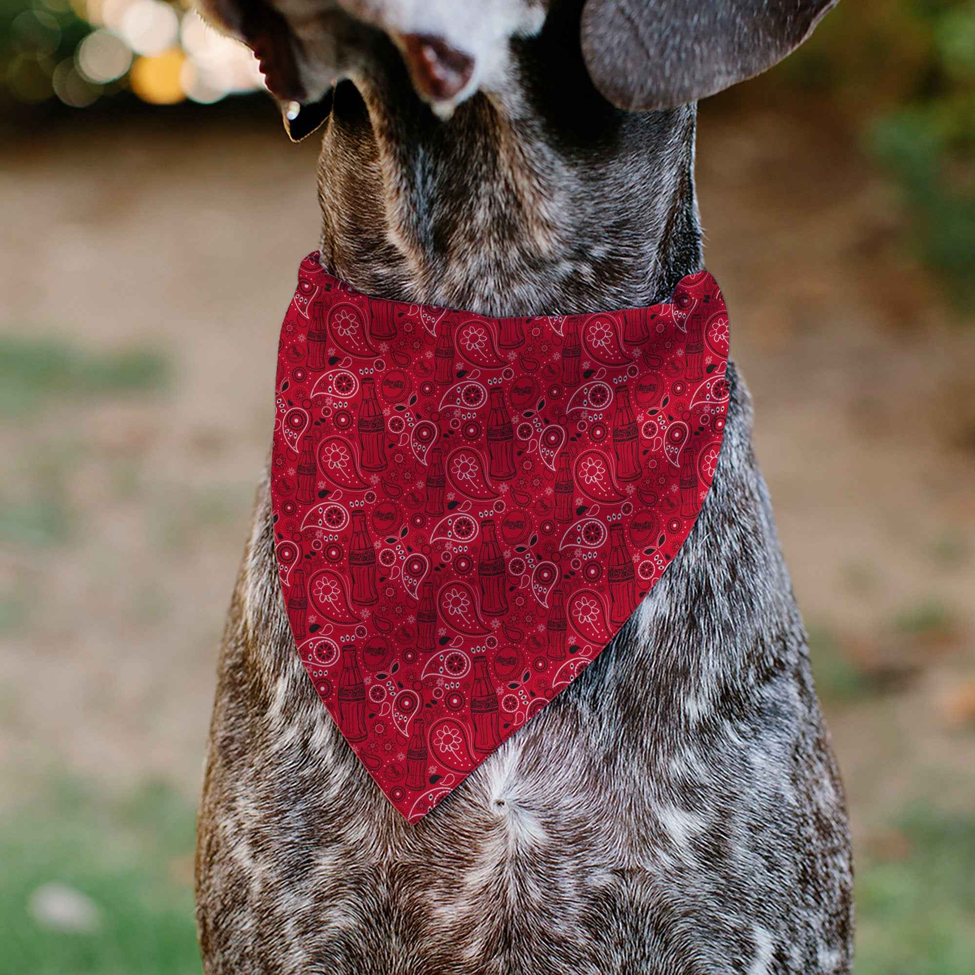 Buckle-Down Coca-Cola Icons Bandana Collage Red/Black/White Over-the-Collar Dog Bandana