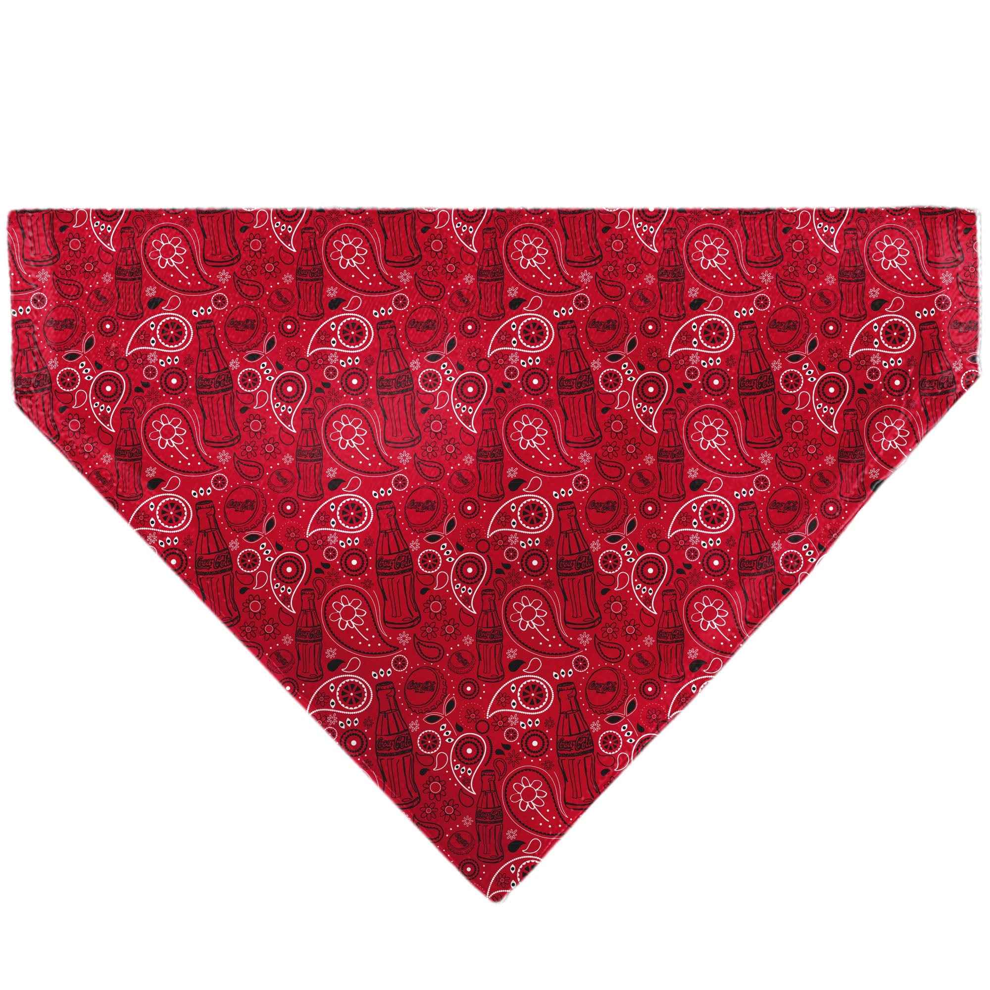 Buckle-Down Coca-Cola Icons Bandana Collage Red/Black/White Over-the-Collar Dog Bandana