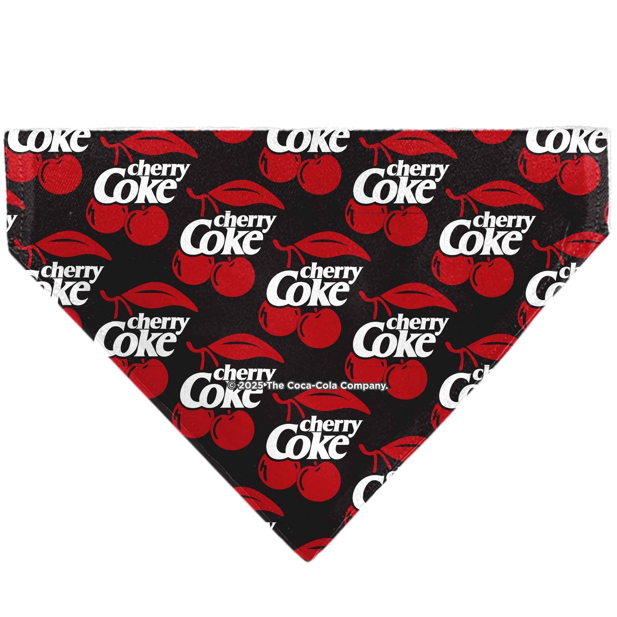 Buckle-Down Cherry COKE and Cherries Logo Collage Black/Red/White Over-the-Collar Dog Bandana
