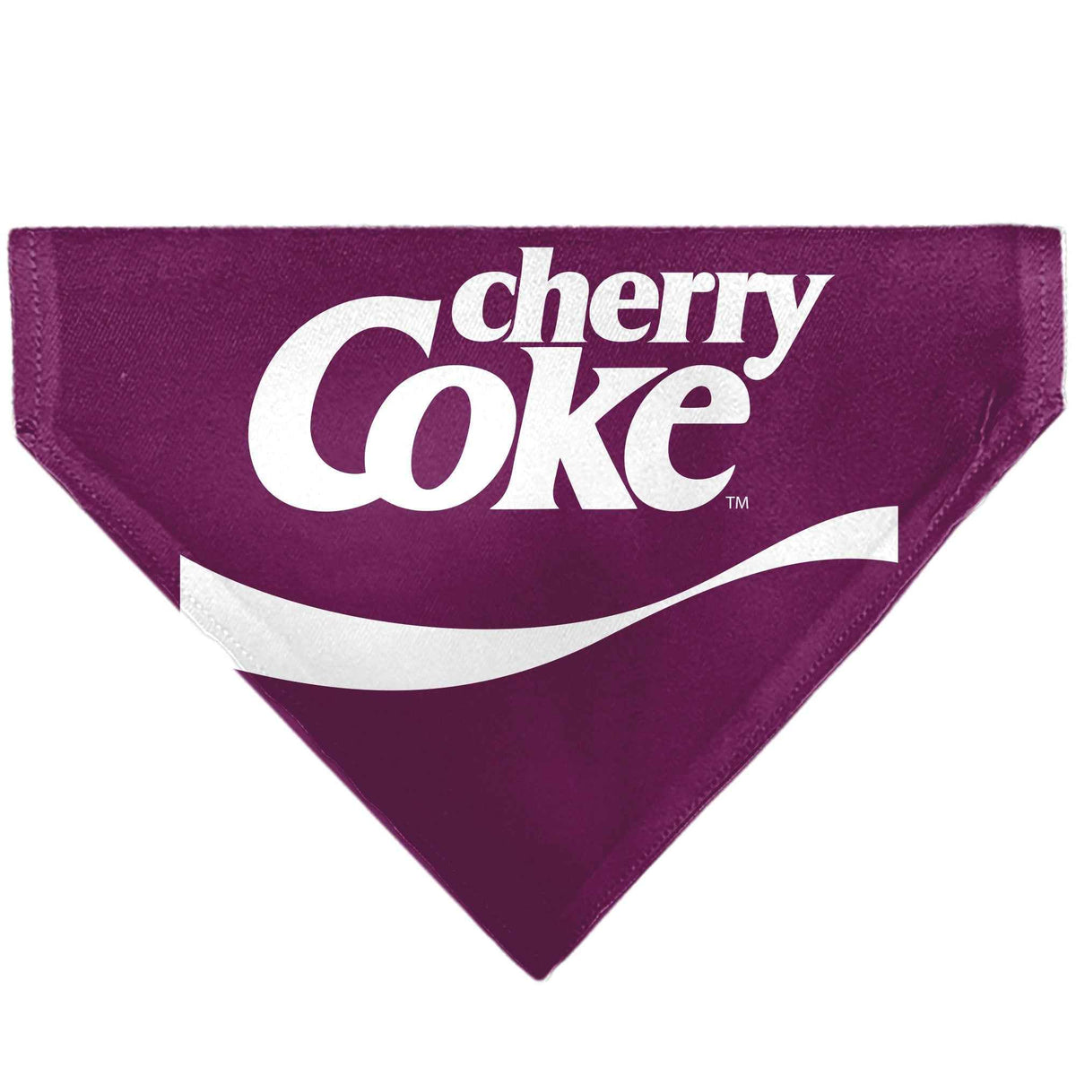 Pet Bandana - CHERRY COKE Wave Logo Burgundy/White