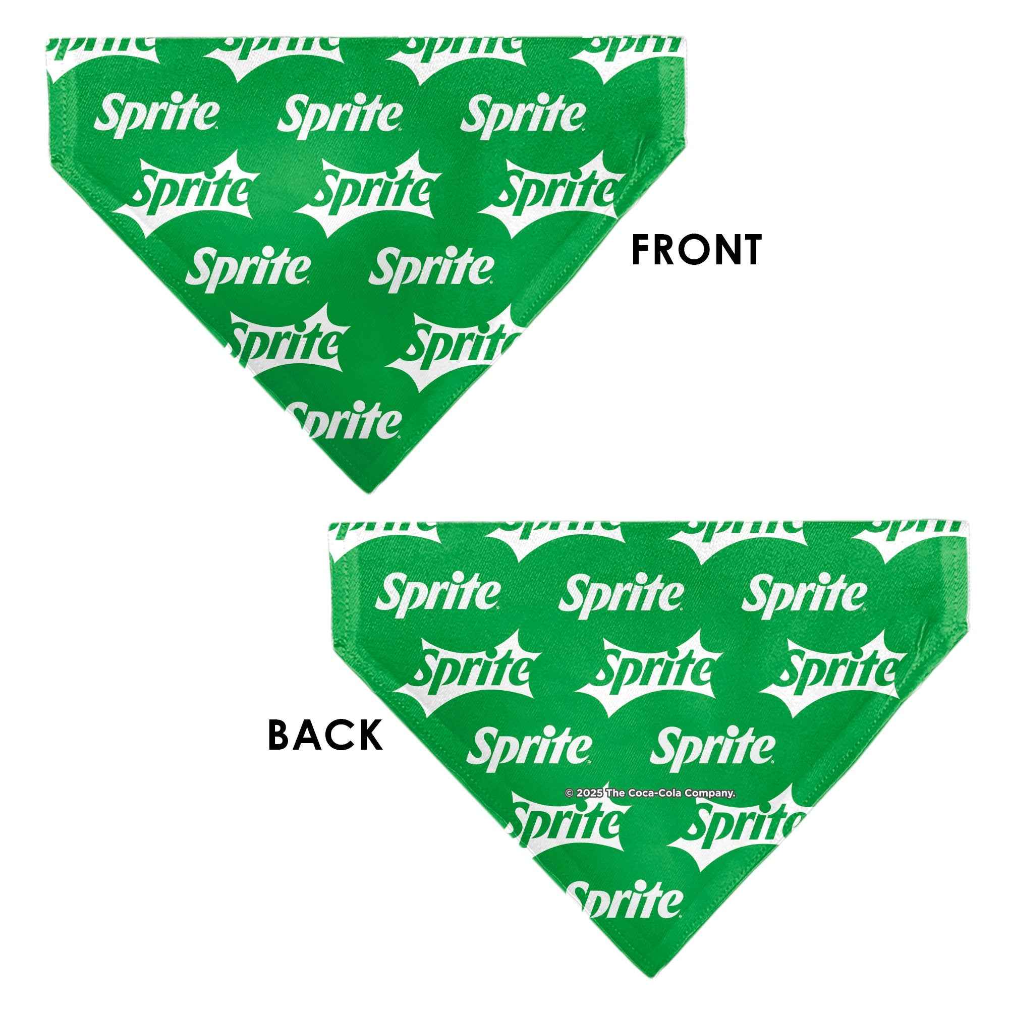 Buckle-Down Sprite Logo Repeat Green/White Over-the-Collar Dog Bandana