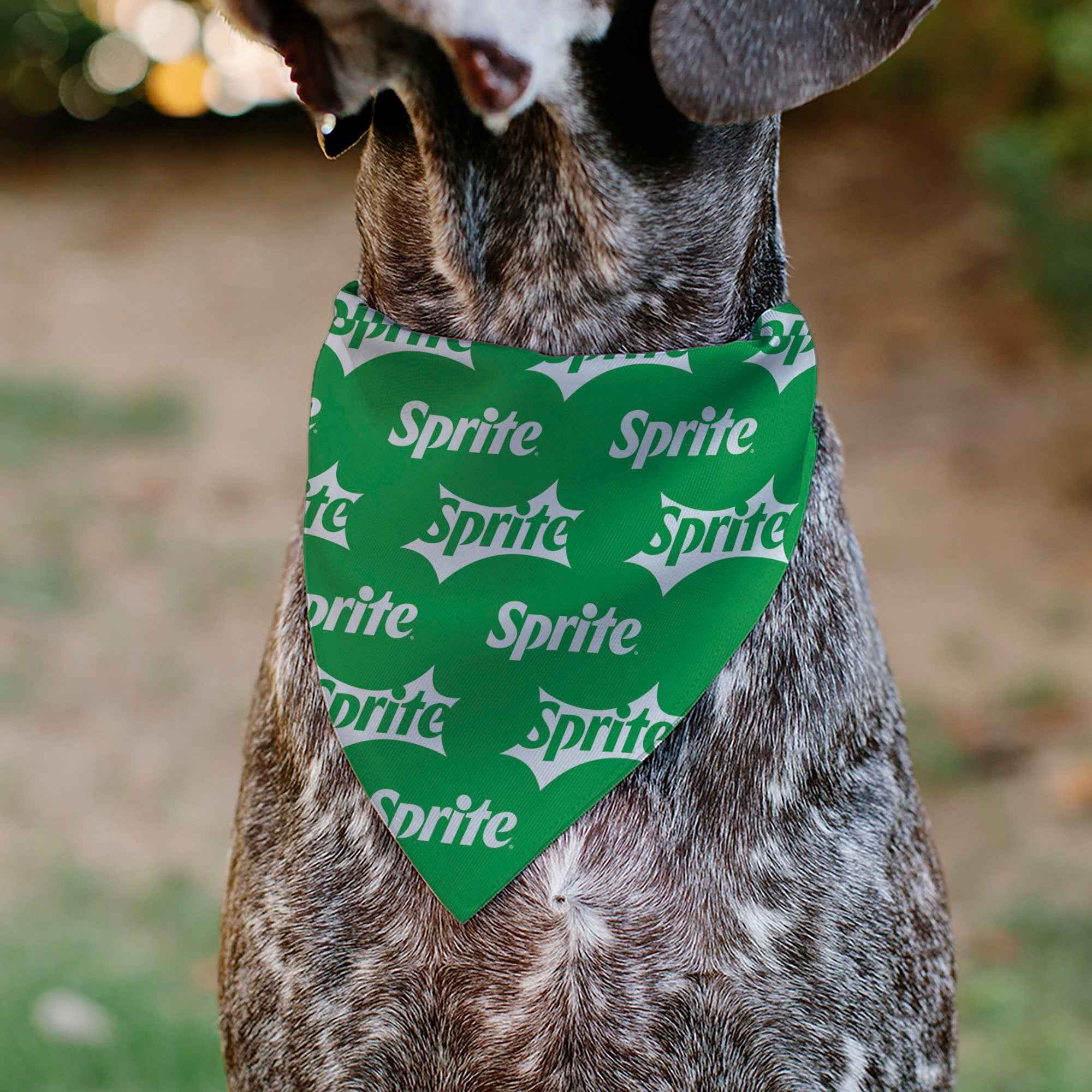 Buckle-Down Sprite Logo Repeat Green/White Over-the-Collar Dog Bandana