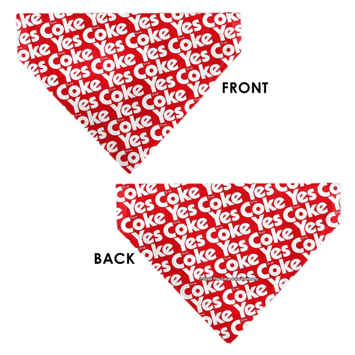 Pet Bandana - Coca-Cola YES COKE YES Text Collage Red/White