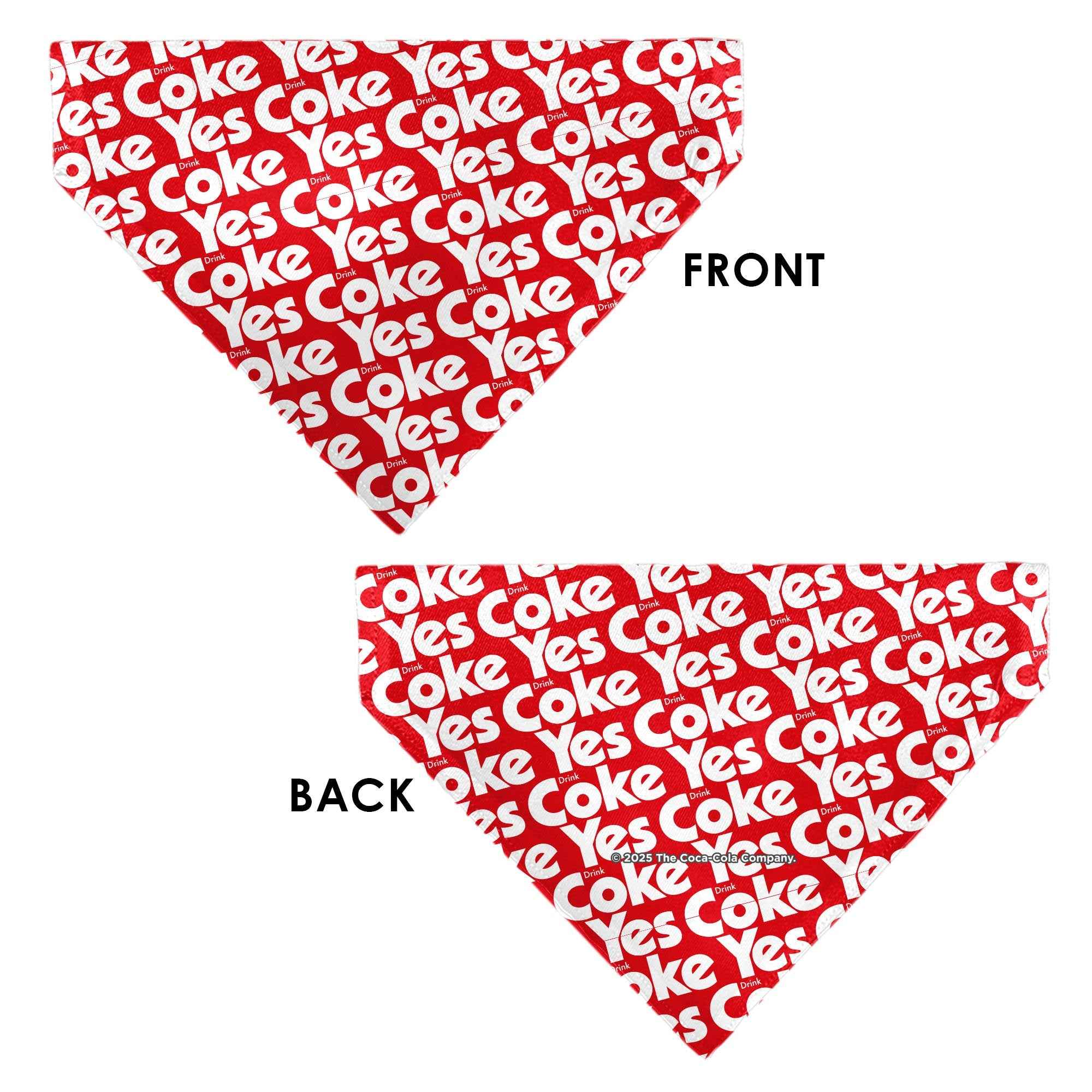 Pet Bandana - Coca-Cola YES COKE YES Text Collage Red/White