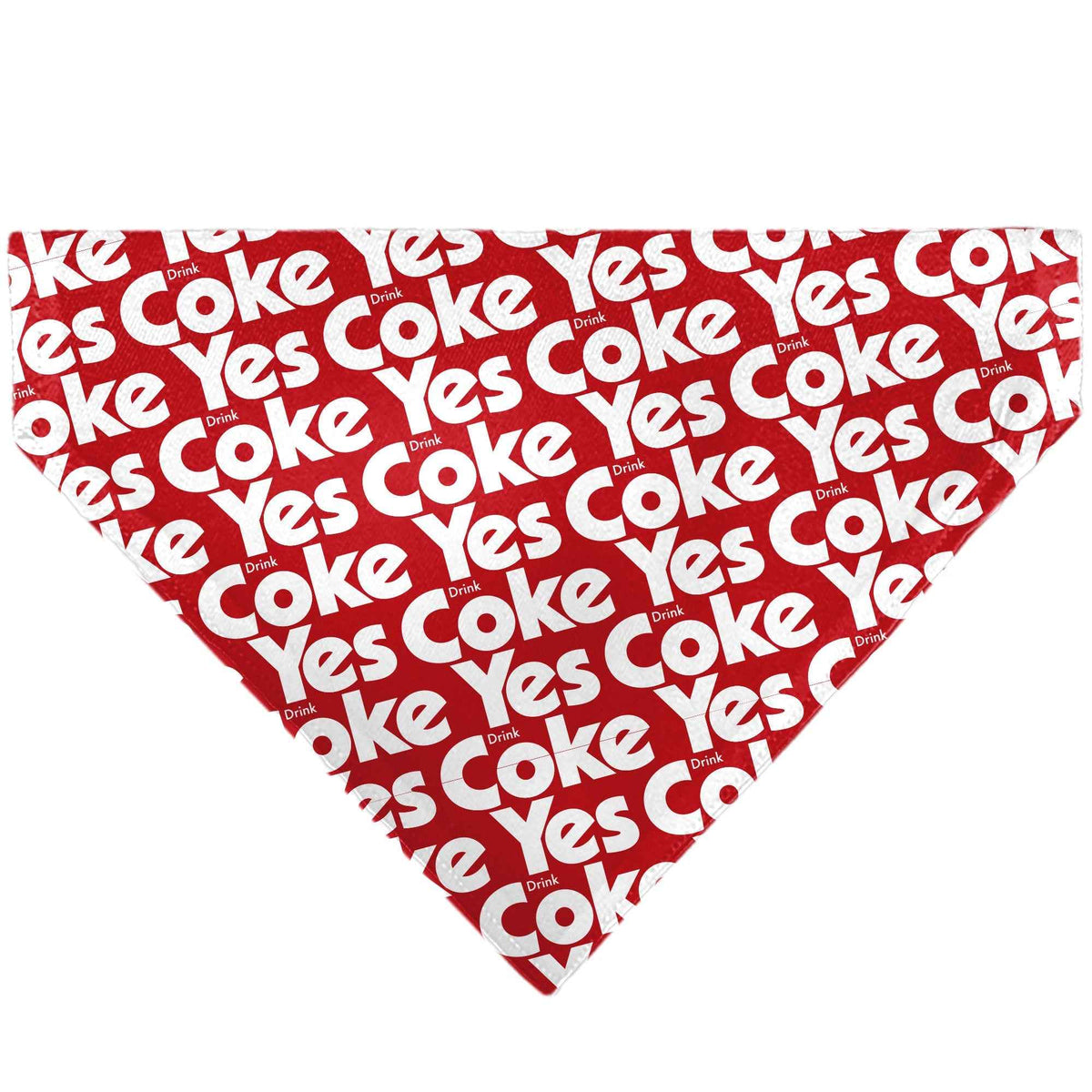 Pet Bandana - Coca-Cola YES COKE YES Text Collage Red/White
