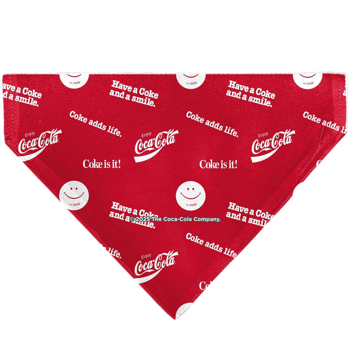 Pet Bandana - COCA-COLA Coke Quotes Scattered Red/White