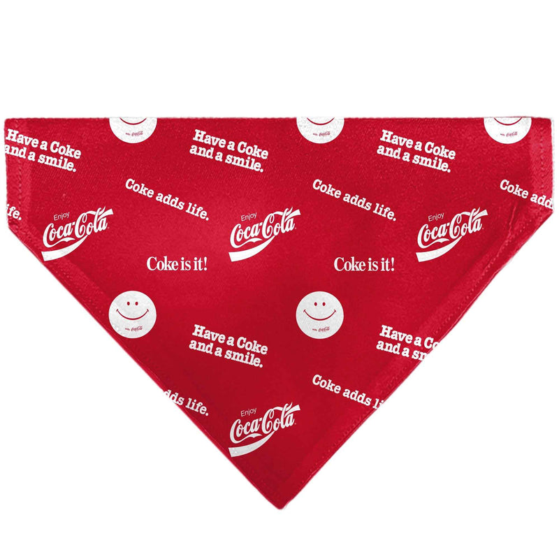 Pet Bandana - COCA-COLA Coke Quotes Scattered Red/White