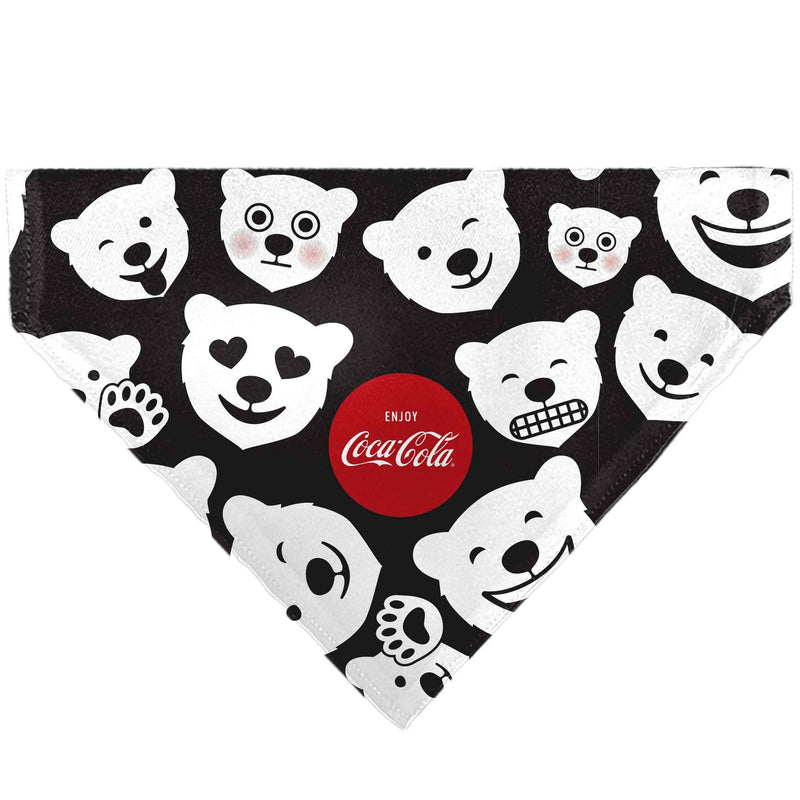 Buckle-Down Coca-Cola Polar Bear Expressions Scattered Black/White Over-the-Collar Dog Bandana