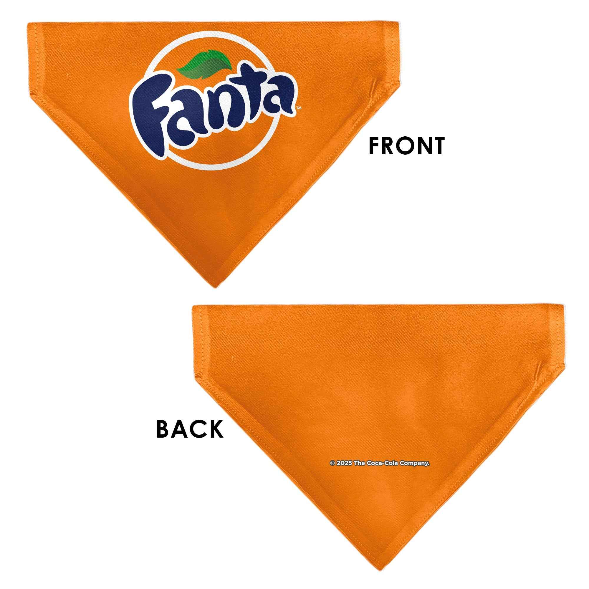 Buckle-Down Fanta Orange Round Logo Orange/White/Blue Over-the-Collar Dog Bandana