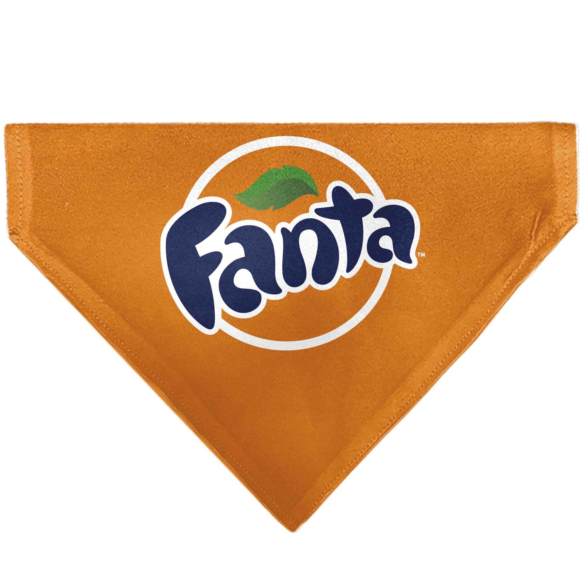 Buckle-Down Fanta Orange Round Logo Orange/White/Blue Over-the-Collar Dog Bandana