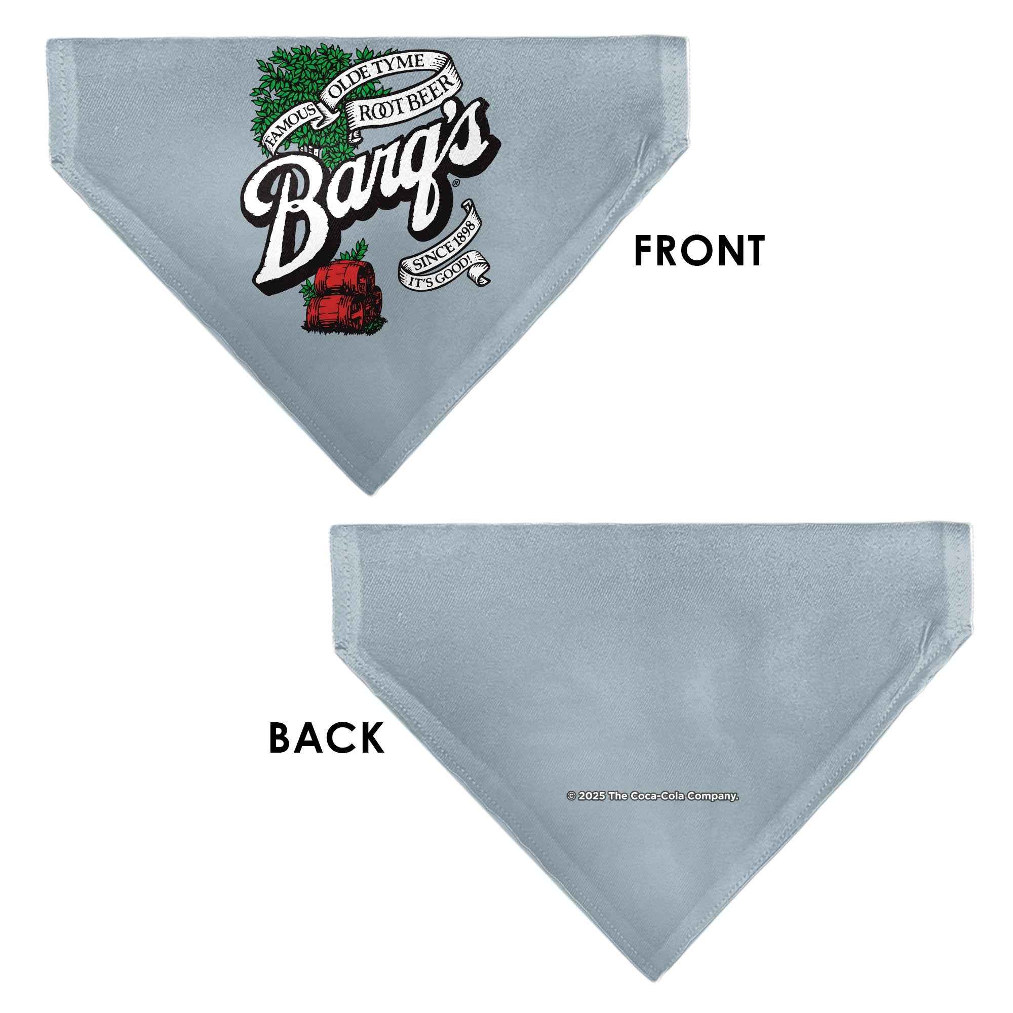 Pet Bandana - BARQS OLD TYME ROOT BEER Barrels Logo Gray