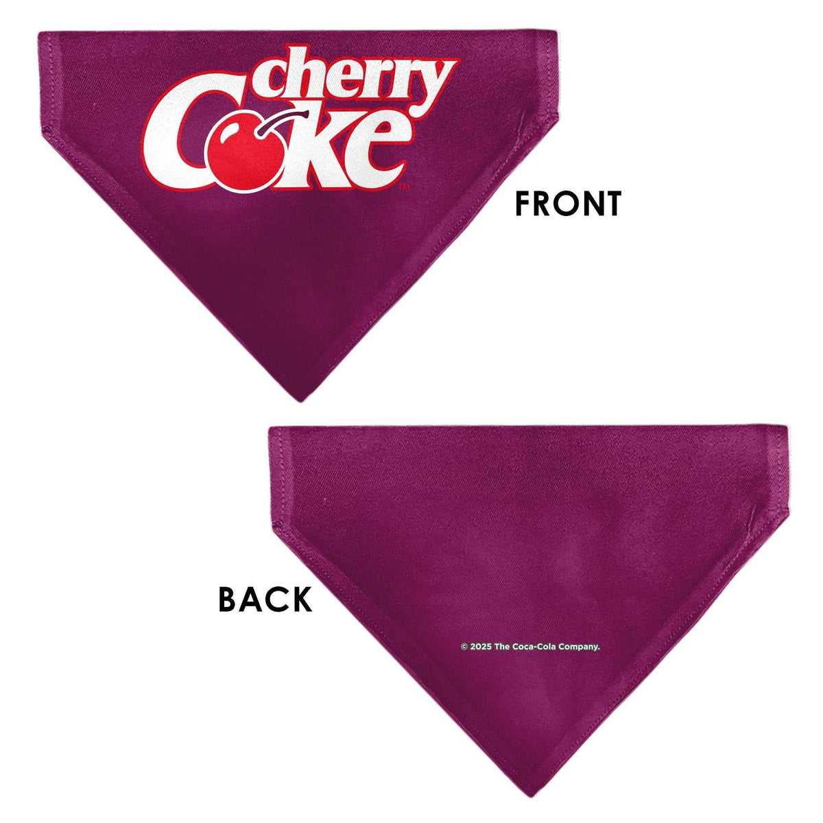 Pet Bandana - CHERRY COKE Cherry Logo Burgundy/Red/White