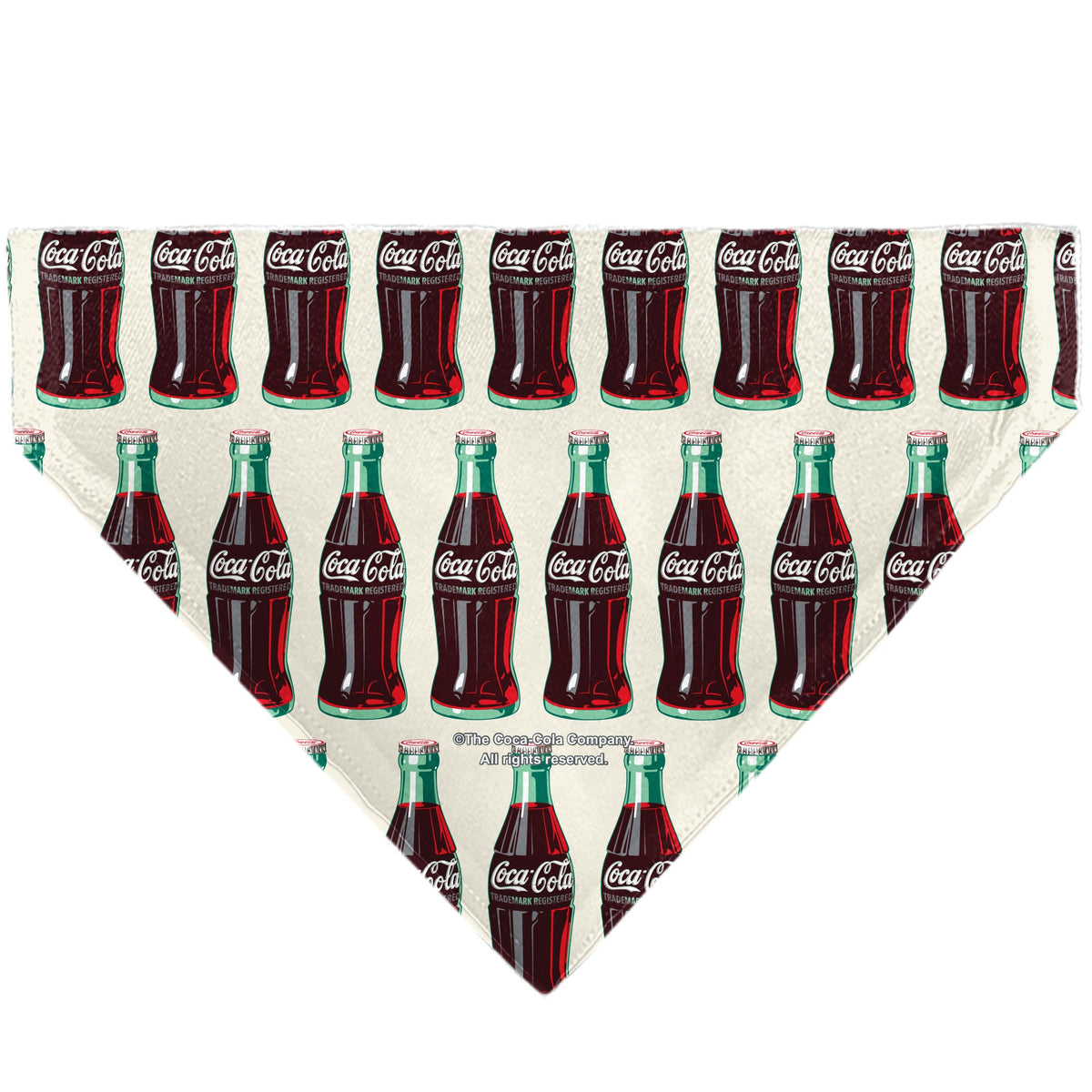 Pet Bandana - Coca-Cola Glass Bottles Collage White | HT Animal Supply