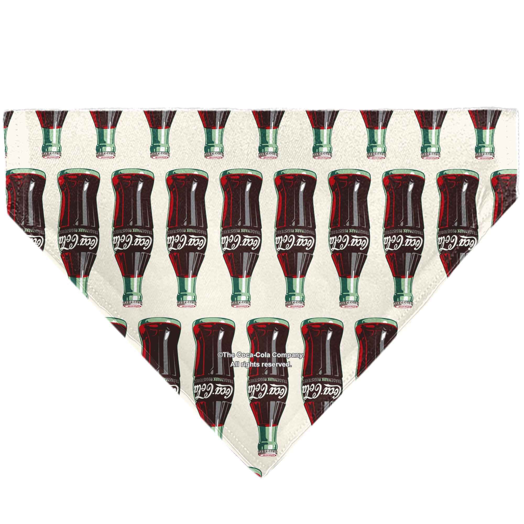 Pet Bandana - Coca-Cola Glass Bottles Collage White