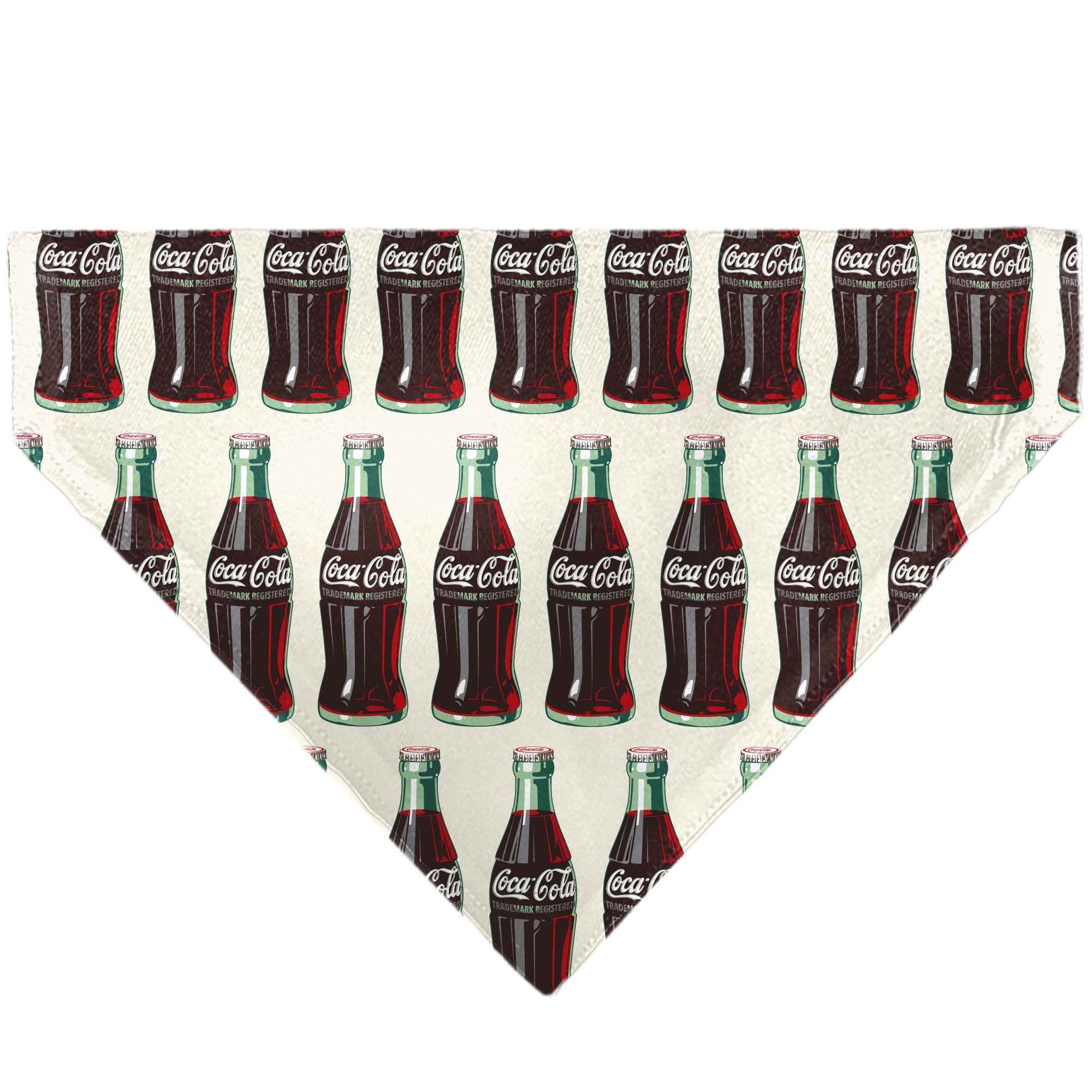 Pet Bandana - Coca-Cola Glass Bottles Collage White
