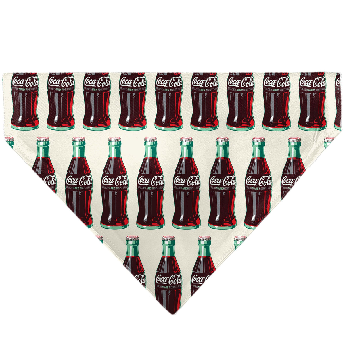 Pet Bandana - Coca-Cola Glass Bottles Collage White | HT Animal Supply
