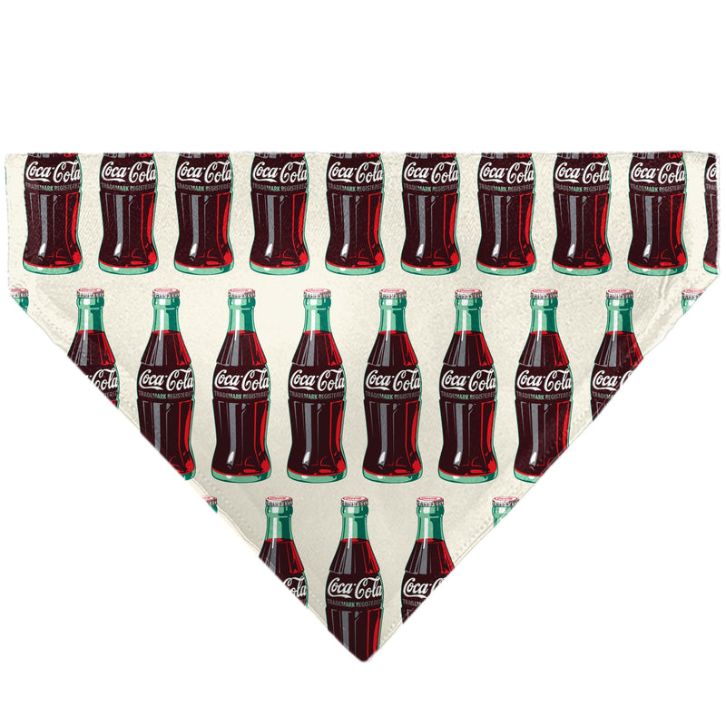 Pet Bandana - Coca-Cola Glass Bottles Collage White | HT Animal Supply