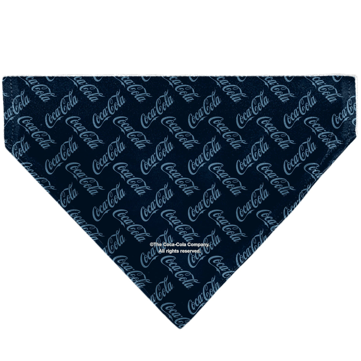 Pet Bandana - COCA-COLA Script Collage Navy/Light Blue | HT Animal Supply