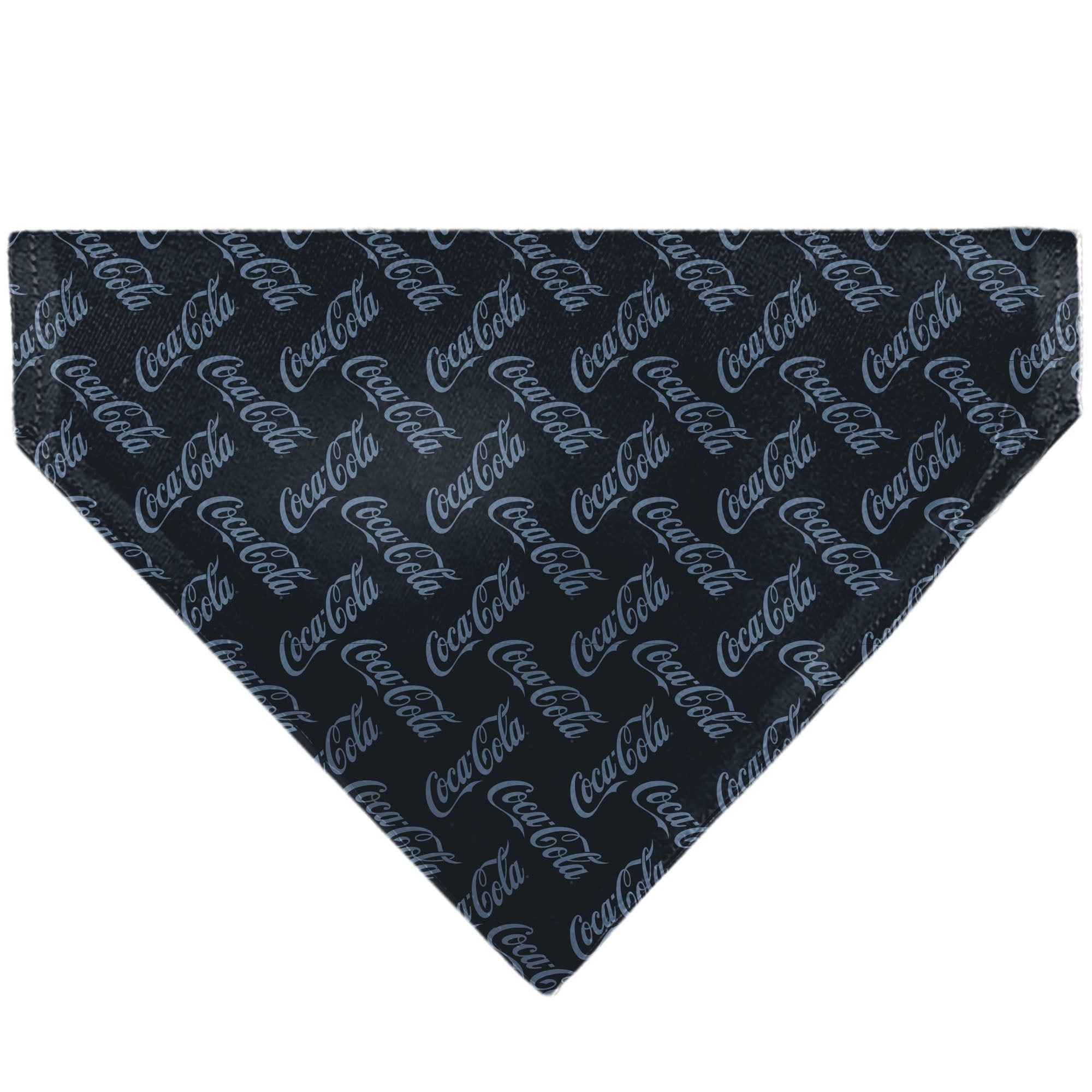 Pet Bandana - COCA-COLA Script Collage Navy/Light Blue
