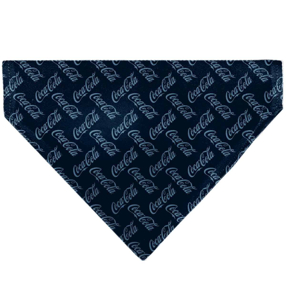 Pet Bandana - COCA-COLA Script Collage Navy/Light Blue | HT Animal Supply