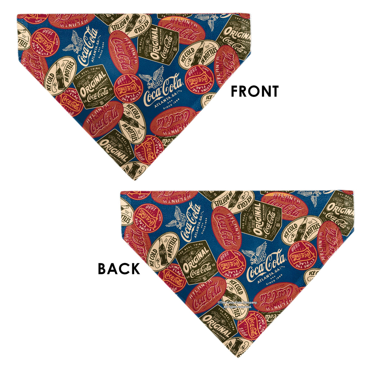 Buckle-Down Classic Coca-Cola Badges Collage Pet Bandana