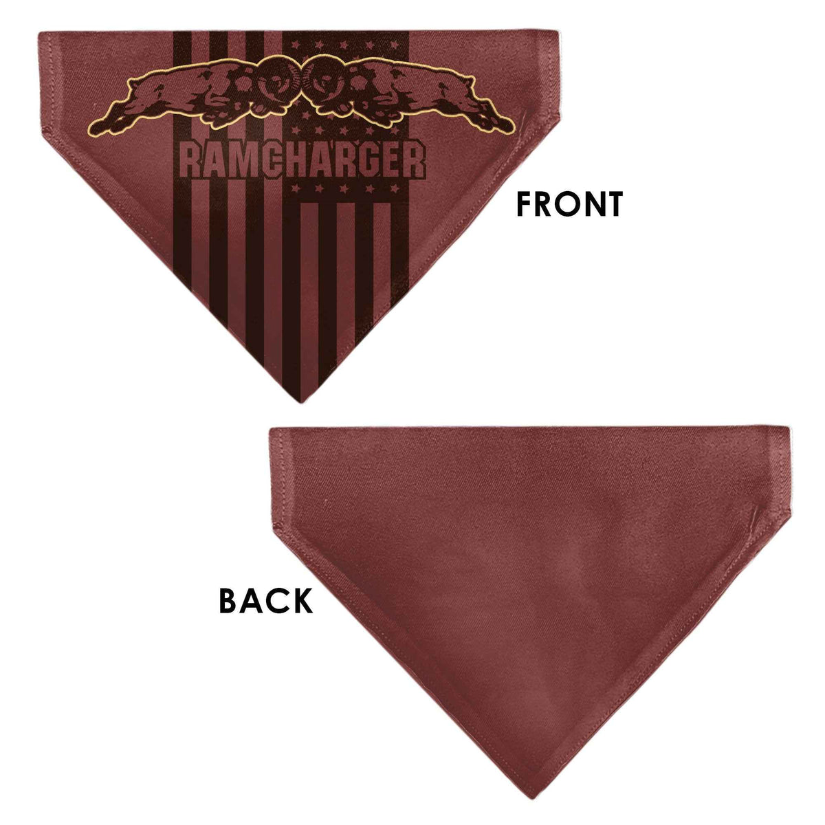 Pet Bandana - RAM CHARGER Americana Browns/Black