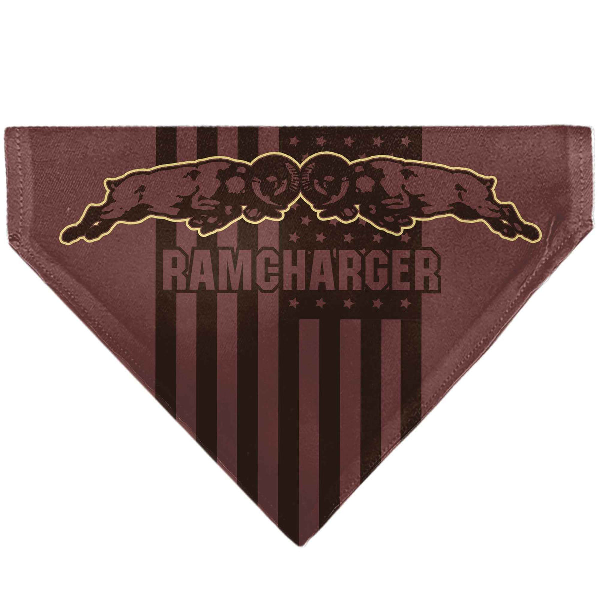 Pet Bandana - RAM CHARGER Americana Browns/Black
