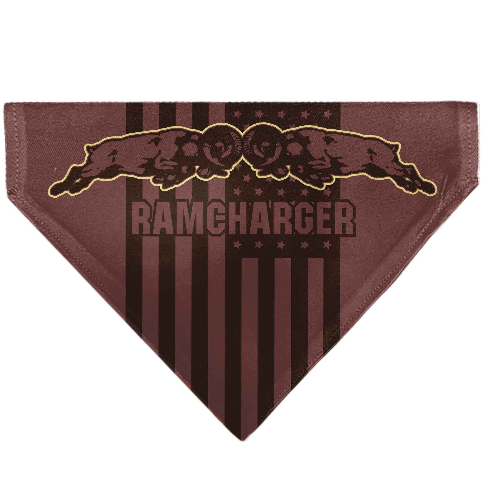 Pet Bandana - RAM CHARGER Americana Browns/Black