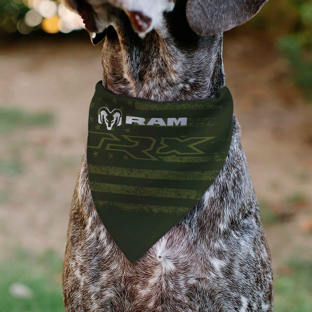 Pet Bandana - RAM TRX Americana Stars and Stripes Weathered Black/Brown/White