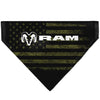 Pet Bandana - RAM Americana Stars and Stripes Weathered Black/Brown/White