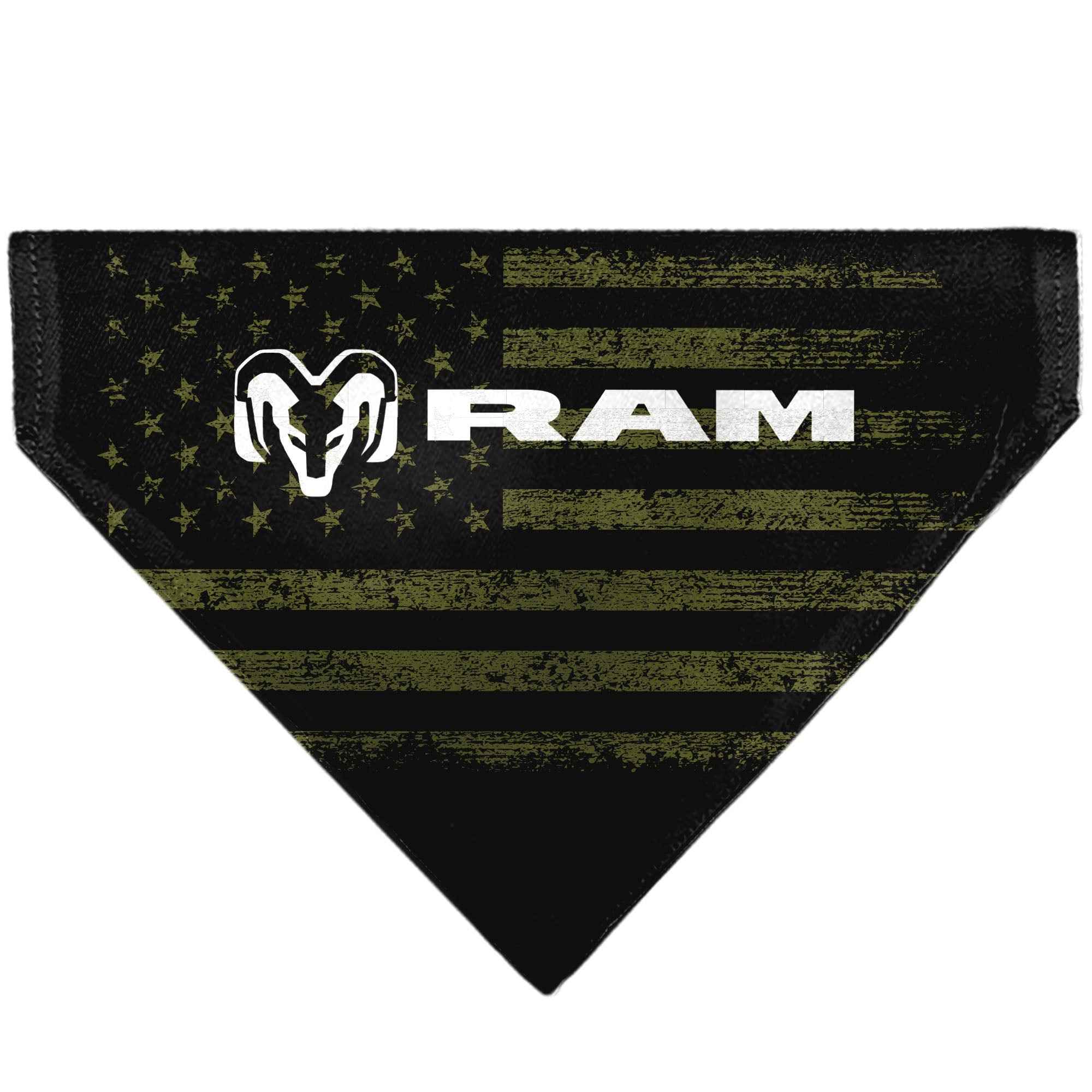 Buckle-Down RAM Americana Stars and Stripes Weathered Black/Brown/White Over-the-Collar Dog Bandana