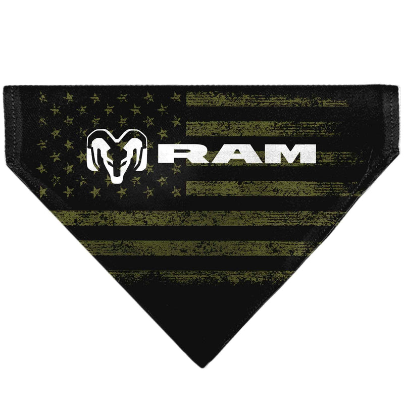 Buckle-Down RAM Americana Stars and Stripes Weathered Black/Brown/White Over-the-Collar Dog Bandana