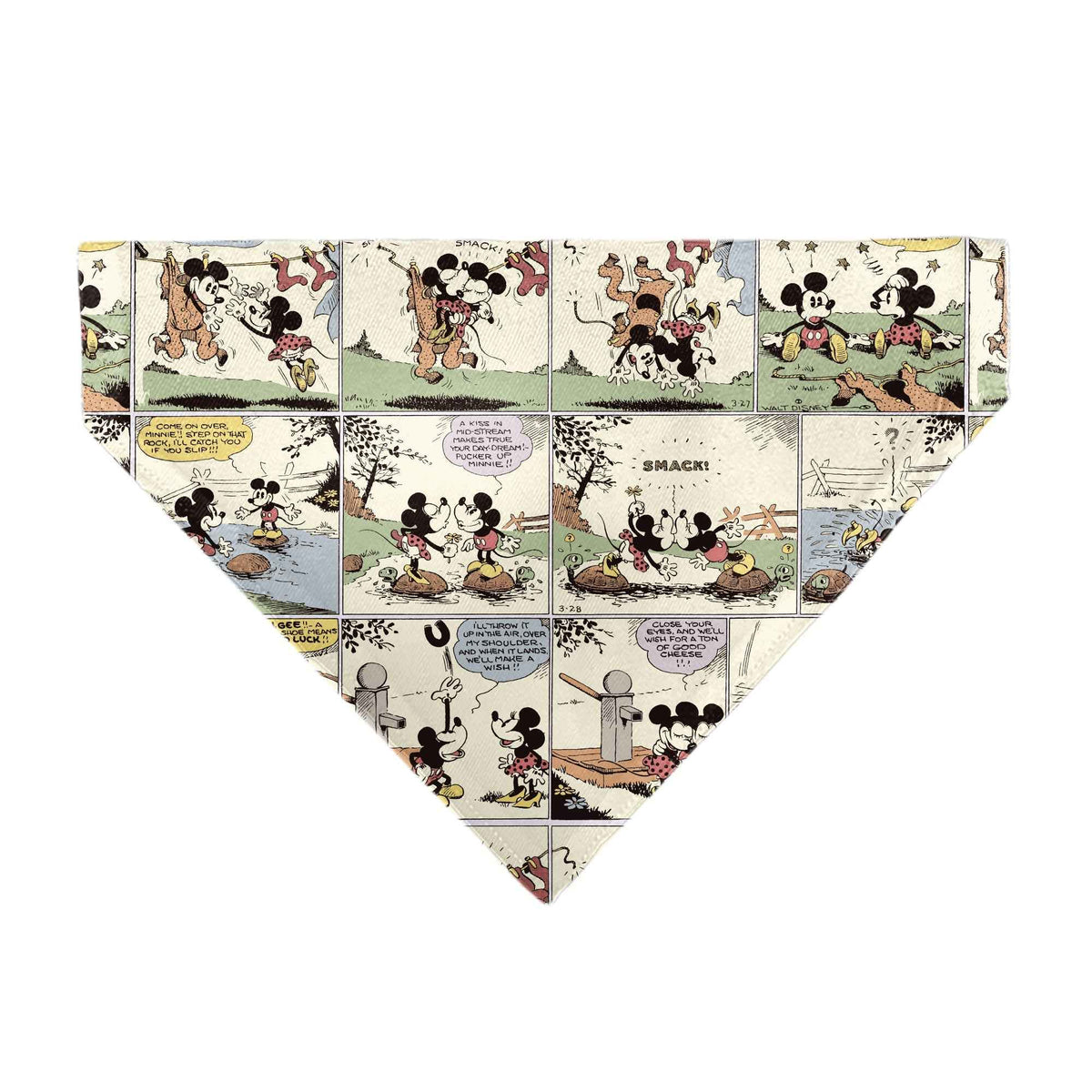 Pet Bandana - Mickey and Minnie Mouse Vintage Comic Strip Scenes