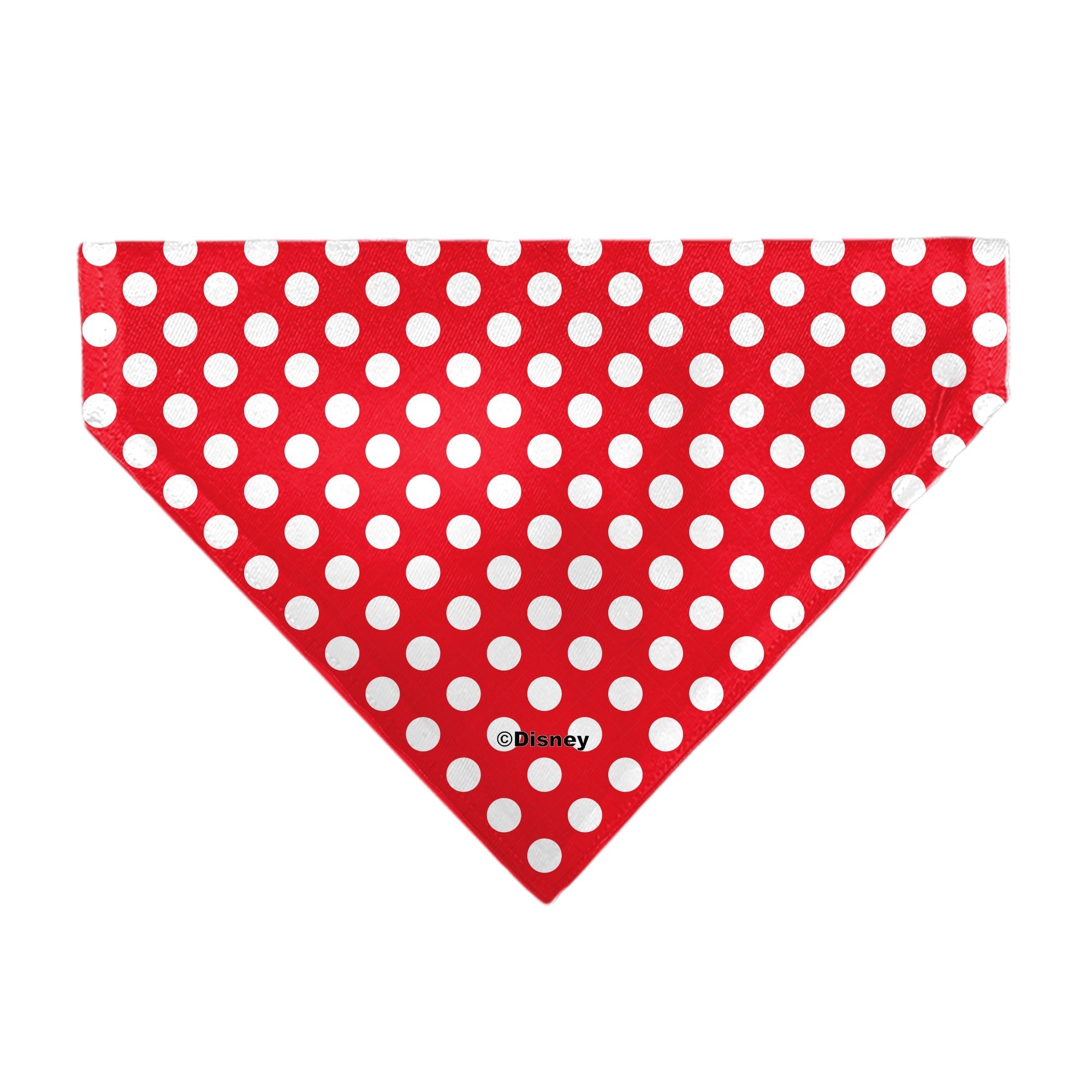Pet Bandana - MINNIE MOUSE Autograph Script Polka Dot Red/White 