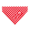 Pet Bandana - MINNIE MOUSE Autograph Script Polka Dot Red/White