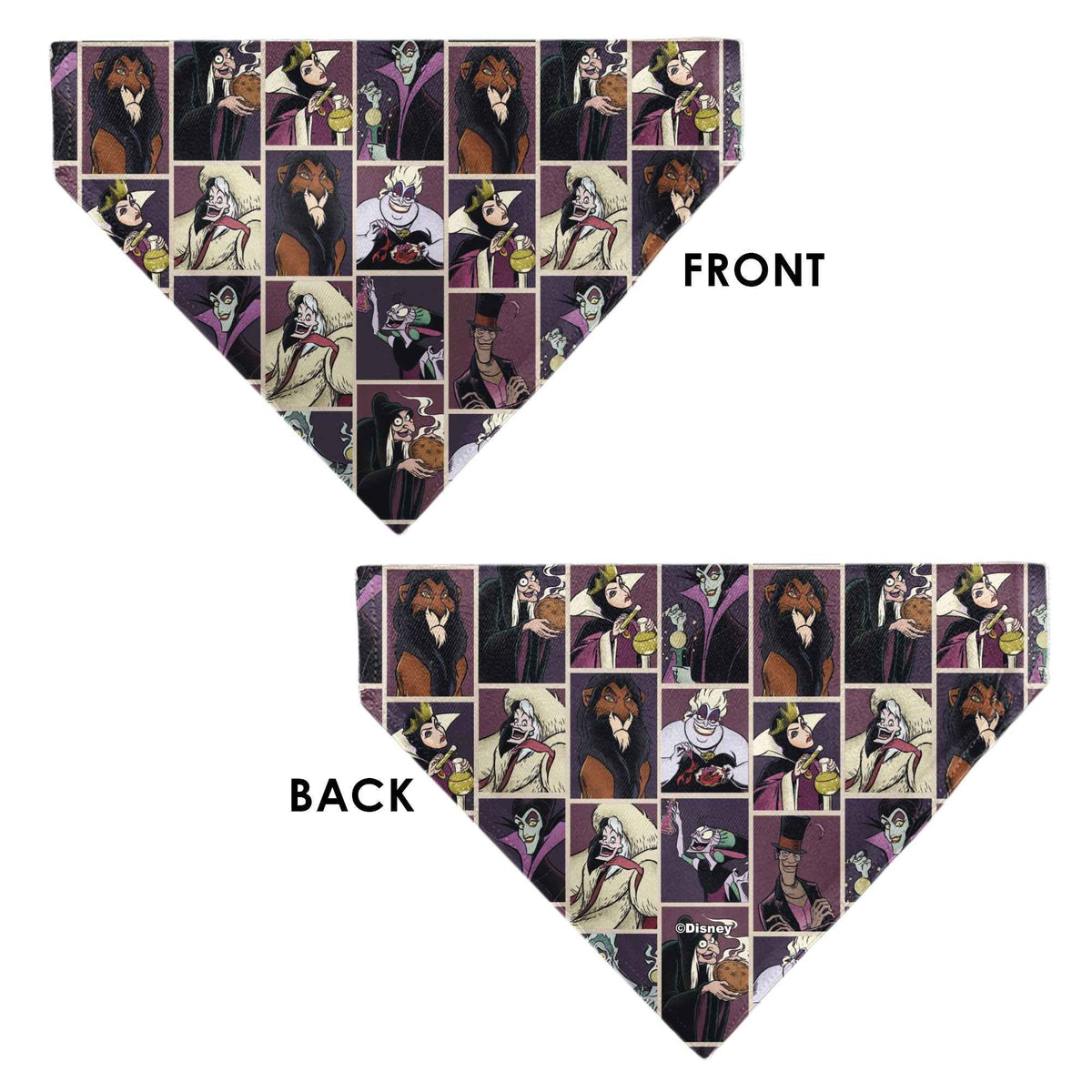 Pet Bandana - Disney Villains Pose Blocks