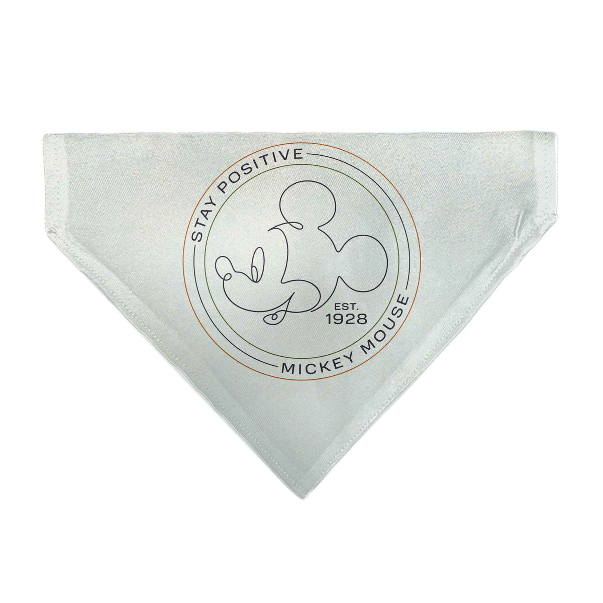 Pet Bandana - Mickey Mouse STAY POSITIVE Line White/Multi Color