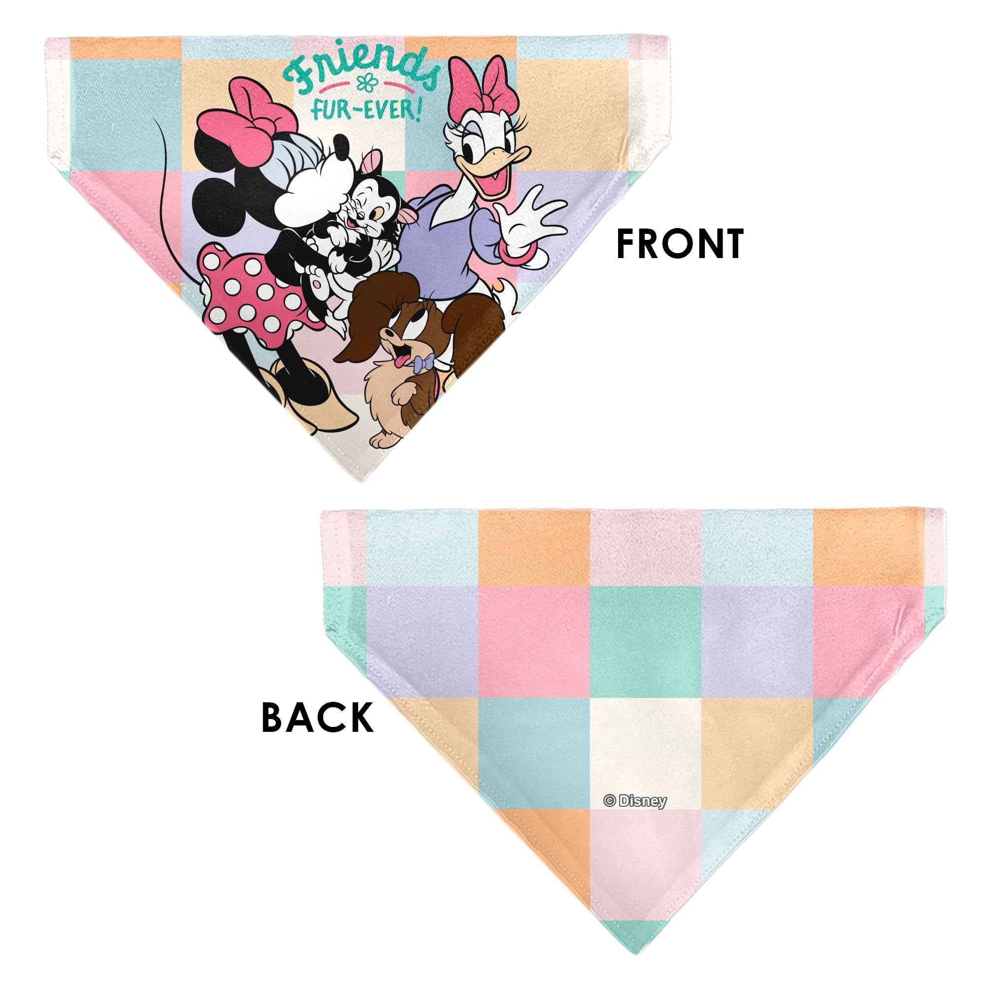 Pet Bandana - Minnie Mouse and Daisy Duck with Figaro and Fifi FRIENDS FUR-EVER Multi Color